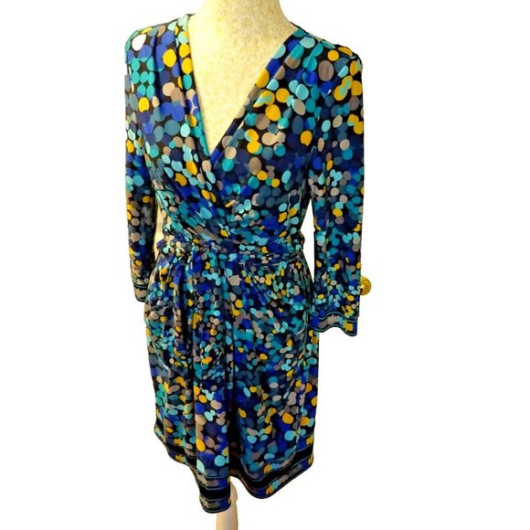 BCBGMAXAZRIA Dress MP Belted Faux Wrap‎ Knee Length Stretch Pre-Loved - Picture 9 of 10